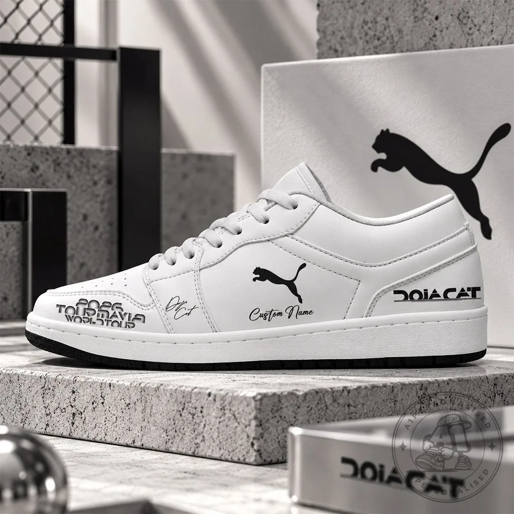 Doja Cat Tour Ma Vie 2026 White Custom Name Sneakers | Footwear