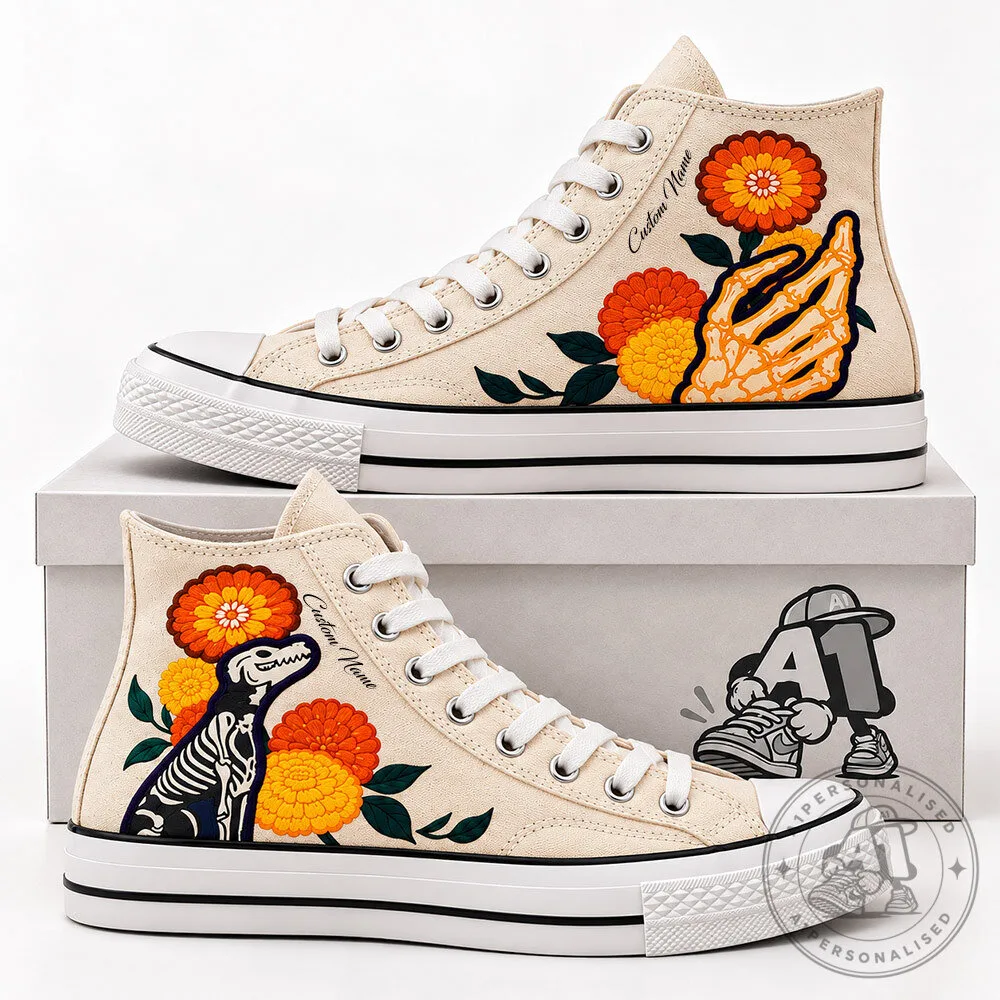 Dia De Muertos 2026 Custom Name High Top Sneakers | Footwear 8 Dia De Muertos 2026 Custom Name High Top Sneakers | Footwear