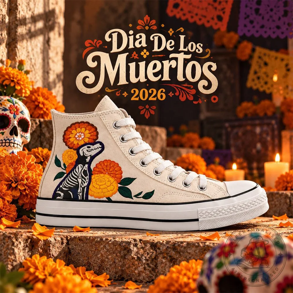 Dia De Muertos 2026 Custom Name High Top Sneakers | Footwear 9 Dia De Muertos 2026 Custom Name High Top Sneakers | Footwear