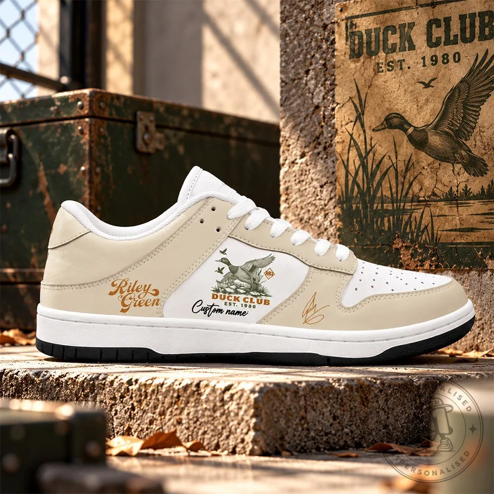Riley Green Thats Just Me Tour 2027 Beige Custom Name Sneakers | Footwear