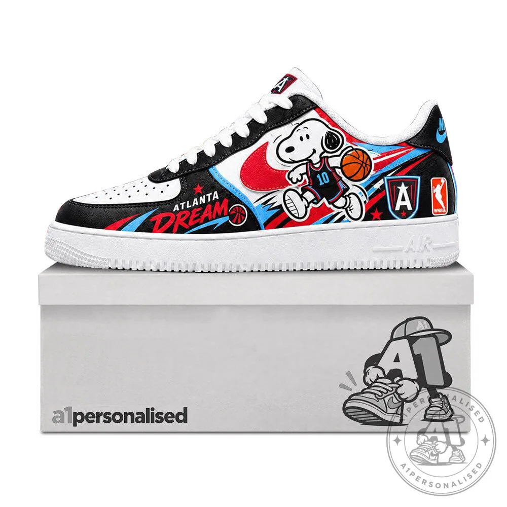 Atlanta Dream Snoopy Basketball Red Black Low Top Sneakers | Footwear 7 Atlanta Dream Snoopy Basketball Red Black Low Top Sneakers | Footwear