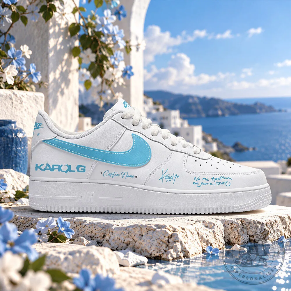 Karol G No Me Arrepiento 2026 Light Blue AF1 Sneakers | Footwear